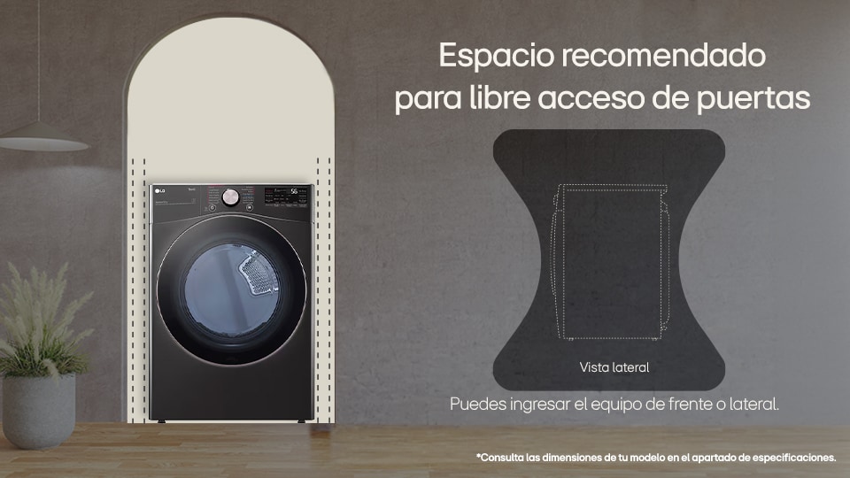 Dimensiones secadora
